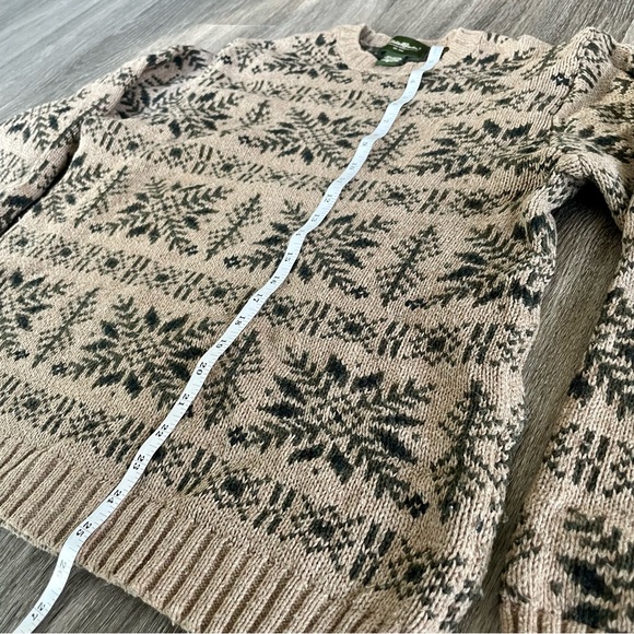 Vtg Eddie Bauer Wool Blend Chunky Fair Isle Knit Sweater Made Japan Men Large - Picture 5 of 5